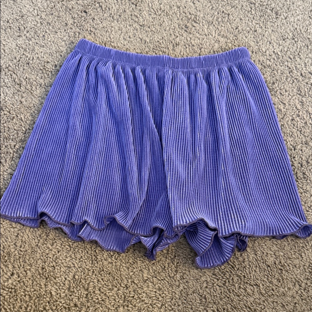 Boutique Purple Pleated Shorts